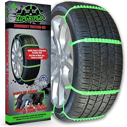 Zipgripgo Emergency Zip Tie Car Tire Traction Chains, Zipgripgo Emergency Zip Tie Car Tire Traction Chains Disposable Plastic Studded Cables For Snow Ice Sand Or Mud Automotive, Zipgripgo Emergency Zip Tie Car Tire Traction Chains