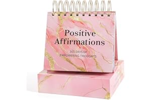 EMMOOLIFE Daily Flip Calendar with Inspirational Quotes - Motivational Perpetual Calendar Desk Office Home Decor for Women, Gifts Desk Accessories for Girls Positive Affirmations
