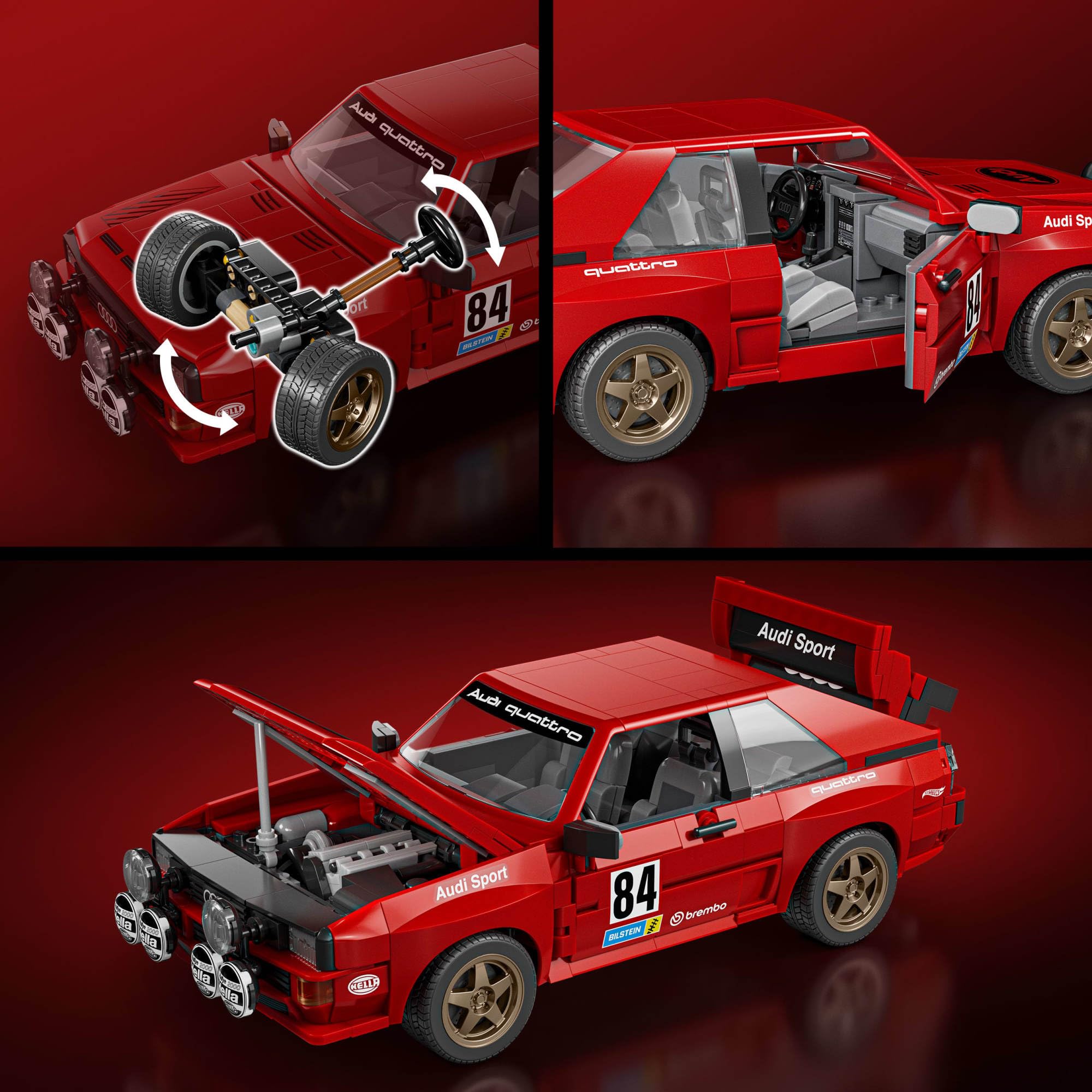 Mattel Brick Shop Hot Wheels '84 Audi Sport Quattro Bausatz 6