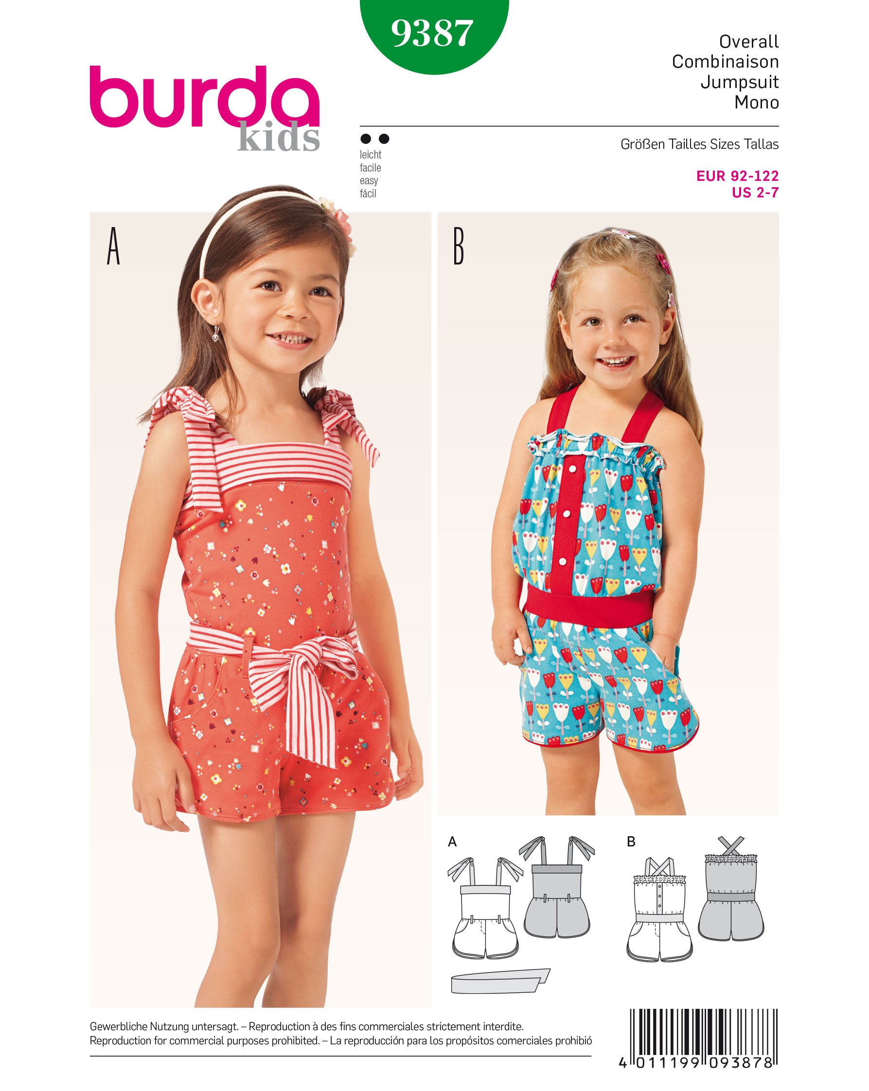 Burda b9387 Sewing Pattern Combination 19 x 13 x 1 cm – white