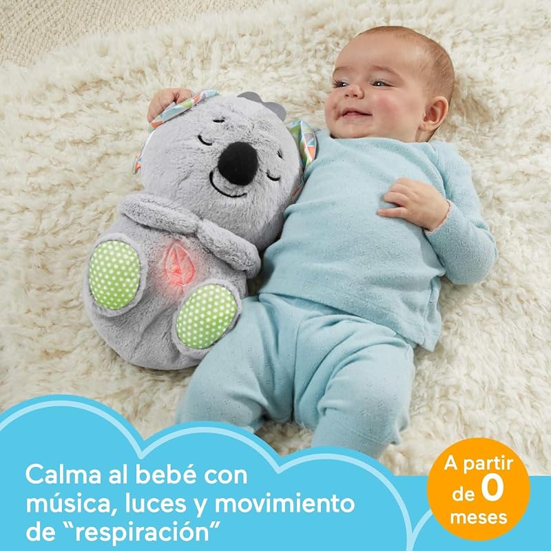 Fisher-Price Koala Bedtime, berço e brinquedo de pelúcia para bebê recém-nascido (Mattel HBP87)