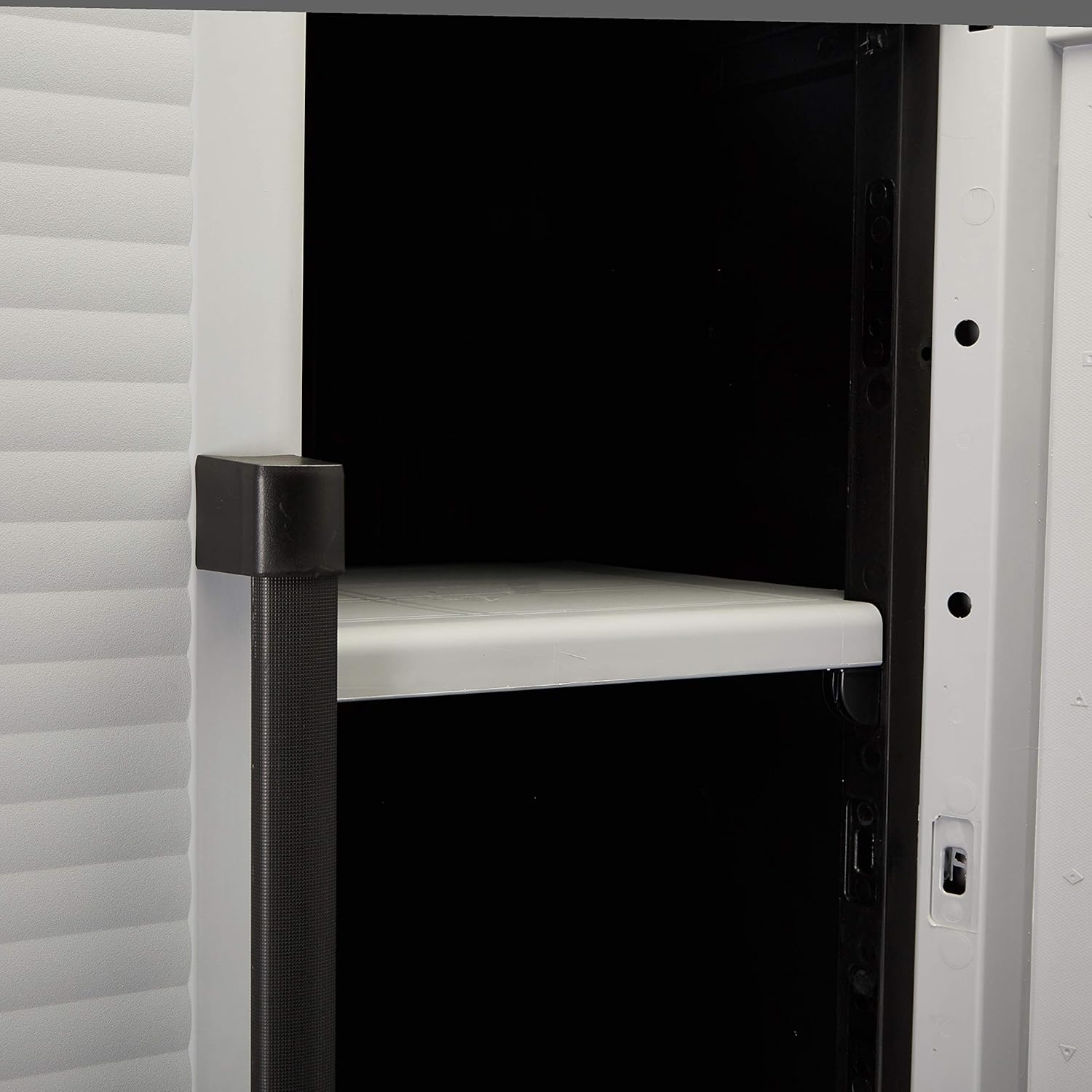 KETER Storage Cabinet with Doors and Shelves - Perfect for Garage and Basement Organization, Grey: Furniture & Decor