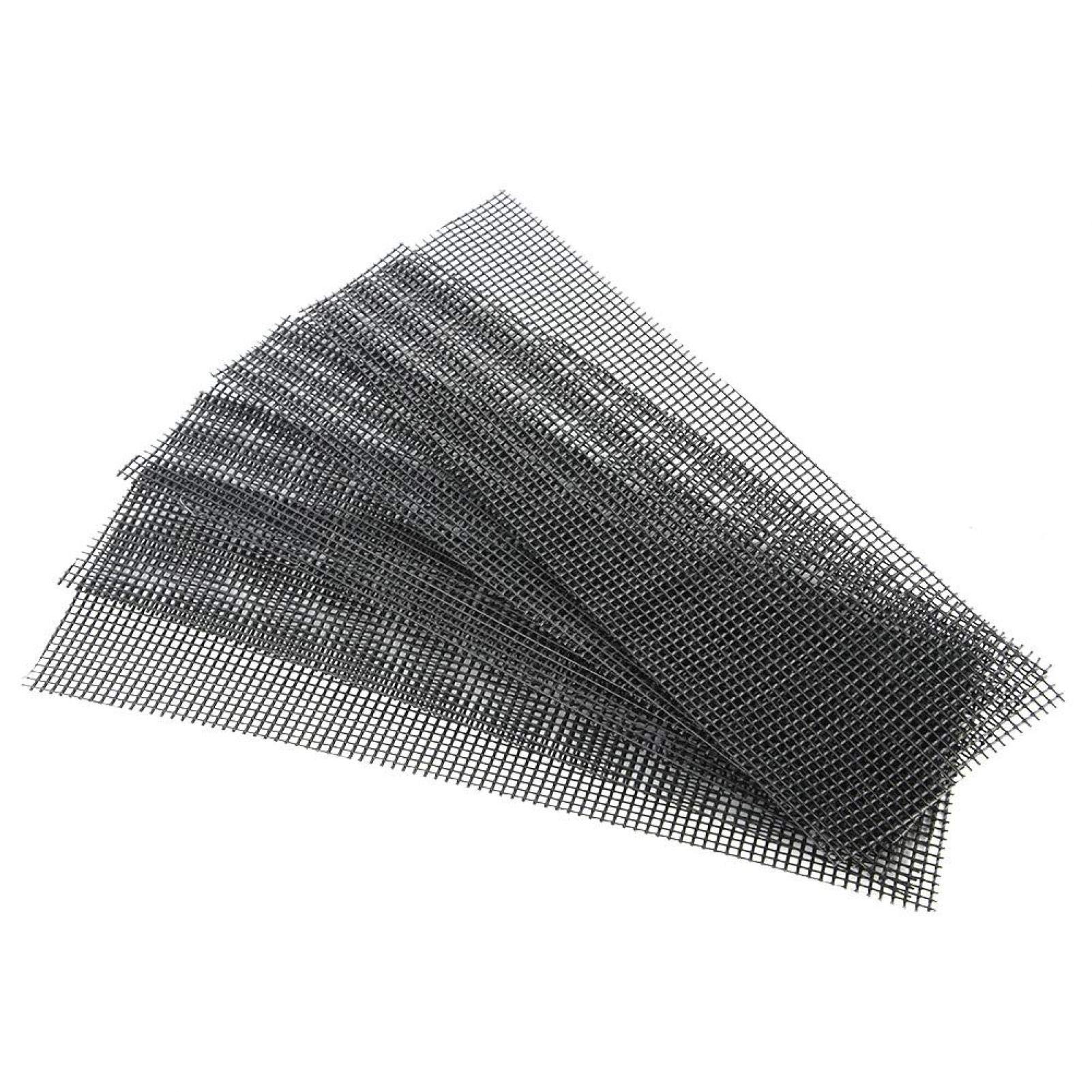 Buachois 5pcs Flowerpot Hole Mesh Mat Black Plastic Bonsai Bottom Drainage Mesh Screens Grid Square 30x10cm/30x20cm