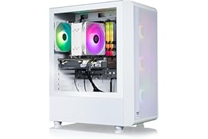 Thermaltake LCGS Quartz i1460 Gaming Desktop (Intel Core™ i5-14400F, ToughRam DDR4 3600Mhz 16GB RGB Memory, NVIDIA GeForce® RTX 5060, 1TB NVMe M.2, WiFi, Windows 11) S2QT-B760-560-LCS