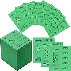 Kosiz 1000 Sheets 5 Bid Raffle Ticket Numbers