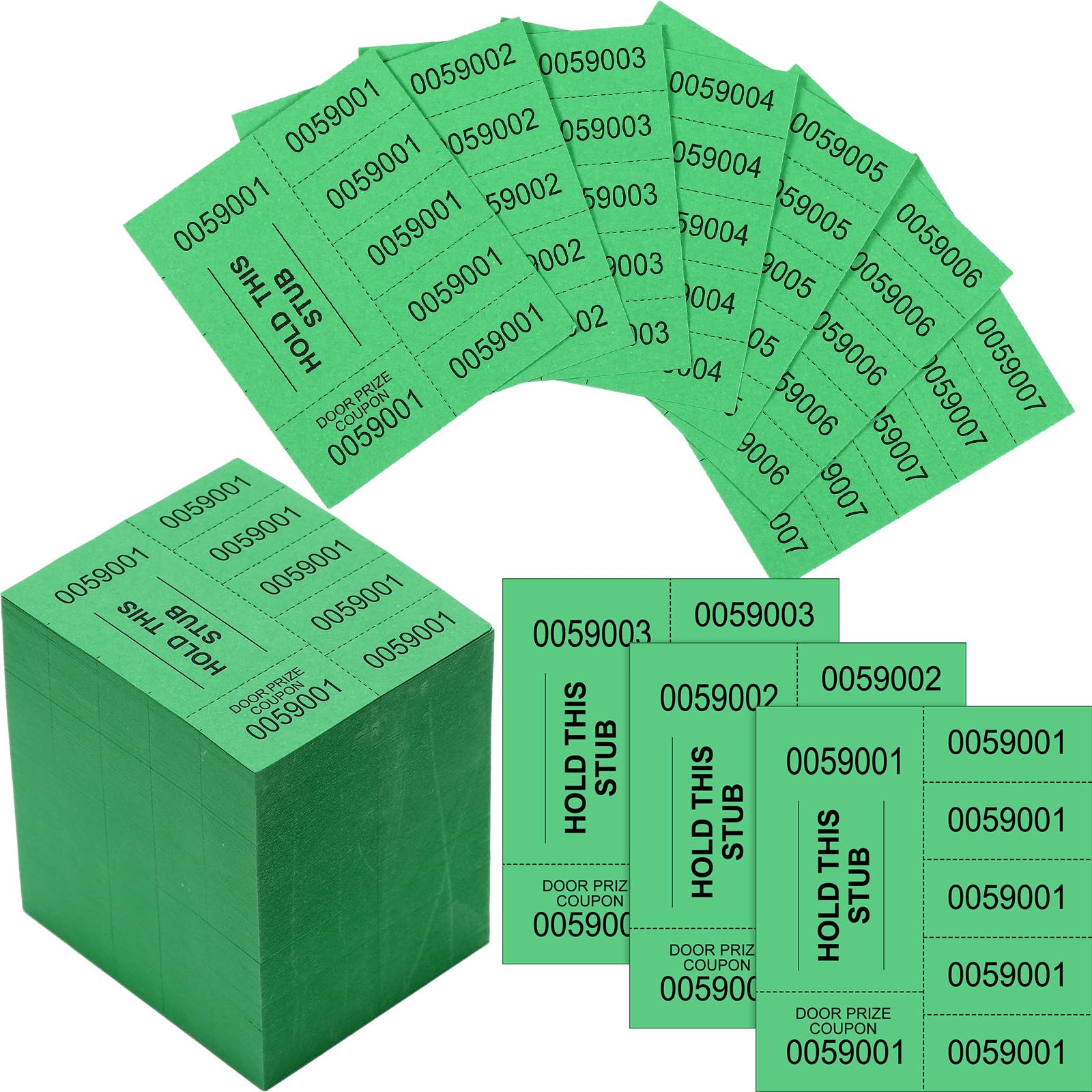 Kosiz 1000 Sheets 5 Bid Raffle Ticket Numbers