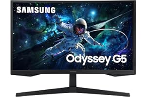Samsung 27-Inch Odyssey G55C Series QHD 1000R Curved Gaming Monitor, 1ms(MPRT), HDR10, 165Hz, AMD Radeon FreeSync, Eye Care, LS27CG552ENXZA