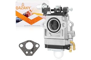 QAZAKY Carburetor for 33cc 40cc 43cc 47cc 49cc 50cc 2-Stroke Engine 15mm Intake Hole Dirt Pocket Rocket Bike ATV Scooter Mini Chopper Quad Go Kart Hedge Trimmer Brush Cutter Blower Edger Cultivator