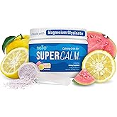 Nello Supercalm Powdered Drink Mix, Yuzu Guava, L Theanine, Ksm-66 Ashwagandha, Magnesium Glycinate, Vitamin D 3, Supplements for Relaxation & Focus, No Sugar, Non GMO, On The Go, 30 Srvgs