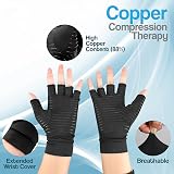 Hotcakes Copper Compression Gloves Arthritis Therapy Open Finger 88 Copper view 3