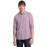 Michael Kors Men's Long Sleeve Striped Classic Fit Shirt