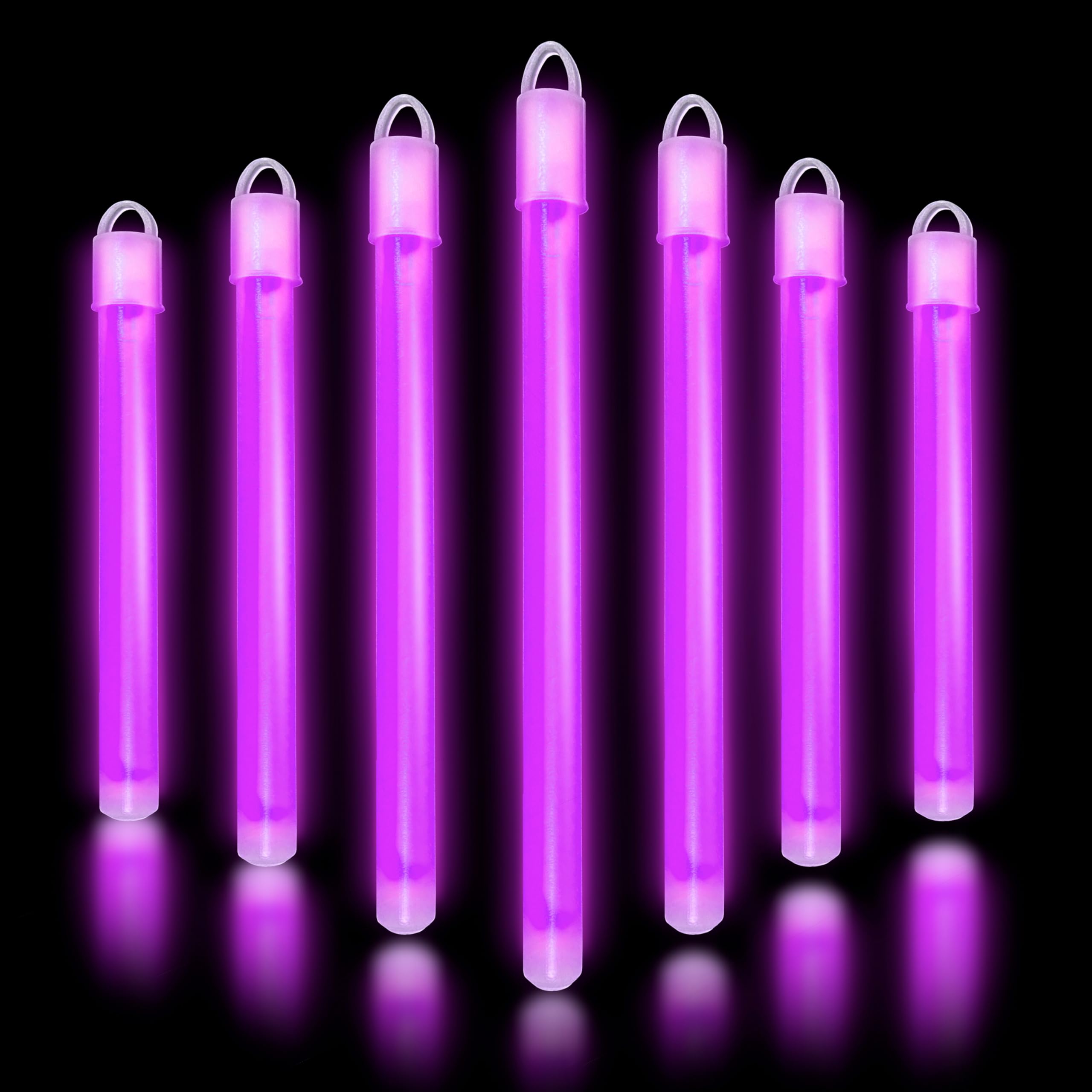Glow Fever Glow Sticks Bulk - 6" Glow Wands with End Caps & Lanyards - Glow Stick Glow Party Accessories for Celebrations, Birthdays, Festival Accessories & More by Party Dragon - Purple, 100ct