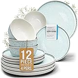 12 Piece Dinnerware Sets for 4 - Modern Style