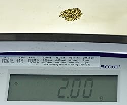 Alaskan Yukon Gold Rush Nuggets 18 Mesh 2 Grams of