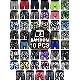 longfor Mens Boxer Briefs Mesh Knit Fast Dry Performance Sport Boxer Briefs No Ride-up 6’’Athletic Underwear with Fly for Men