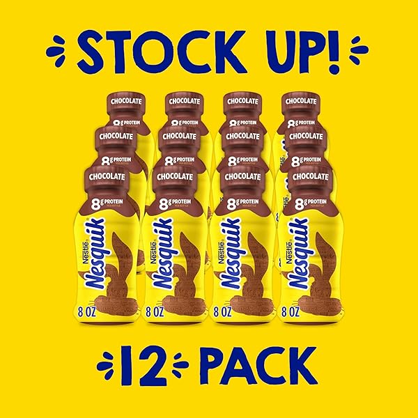 NESQUIK CHOCOLATE LOWFAT MILK READY TO DRINK 12 PACK OF 8 FL OZ (PACKAGING MAY VARY)