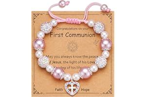 Esrial Easter Basket Stuffer- Cross Bracelet Baptism First Communion Christening Christian Religious Easter Confirmation Gift