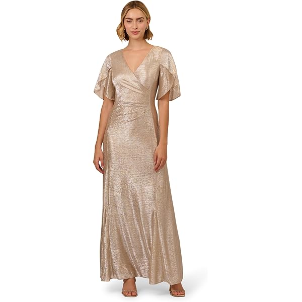 Amazon.com: Calvin Klein Women's One Shoulder Ruched Gown, Buff/Silver 2 :  Clothing, Shoes & Jewelry