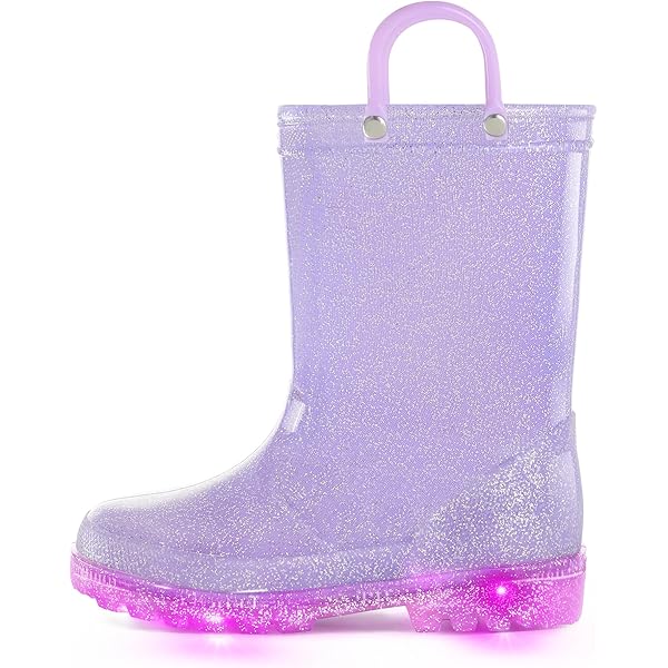 Kids Rain Boots EUXTERPA Girls Glitter Rain Boots Kids Toddler