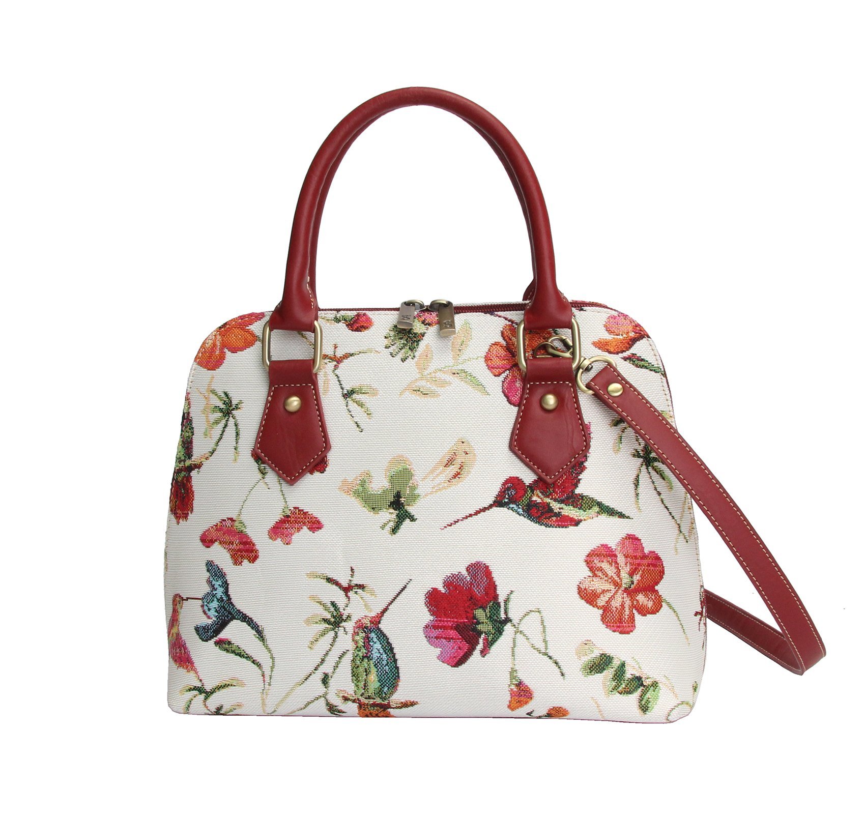 Signare Tapestry Handbags Shoulder bag and Crossbody Bags for Woven with Bird Design (Humming Bird; CONV-HUMM)