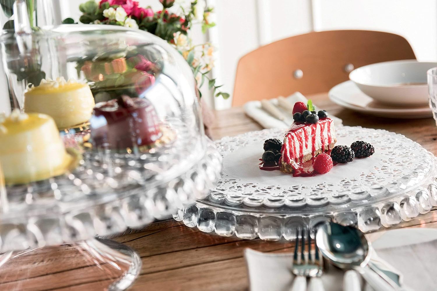 Guzzini, Small Cake Serving Set Tiffany, diameter 30 x h16 cm, Transparent, 11.8 x 0.1 x 0.1 cm - Image 3