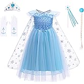 Iceluxiiis Blue Princess Dress for Girls 4-6 3T-9Y, For Toddler Girls Party Daily Carnivals Wearings