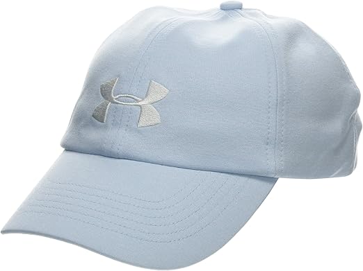 blue and white under armour hat