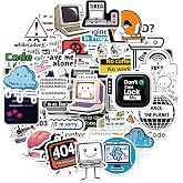 50 Pack Funny Computer Stickers Tech Laptop Decals for Programmers | Vinyl Set For Developers Coders, Geek Gift For Tech Lover, Journal Water Bottle Keyboard Workstation Decor