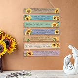 HPNIUB Sunflower Bible Verse Wall Art Set of 7 Rustic Wood Signs view 4