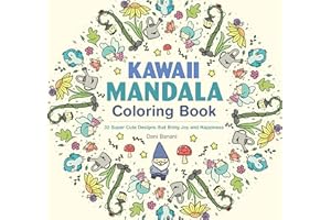 Kawaii Mandala Coloring Book: 32 Super Cute Designs that Bring Joy and Happiness (Design Originals) Adorable Line Art of Cats, Dinosaurs, Candy, Llamas, Sushi, Ice Cream, Narwhals, and More