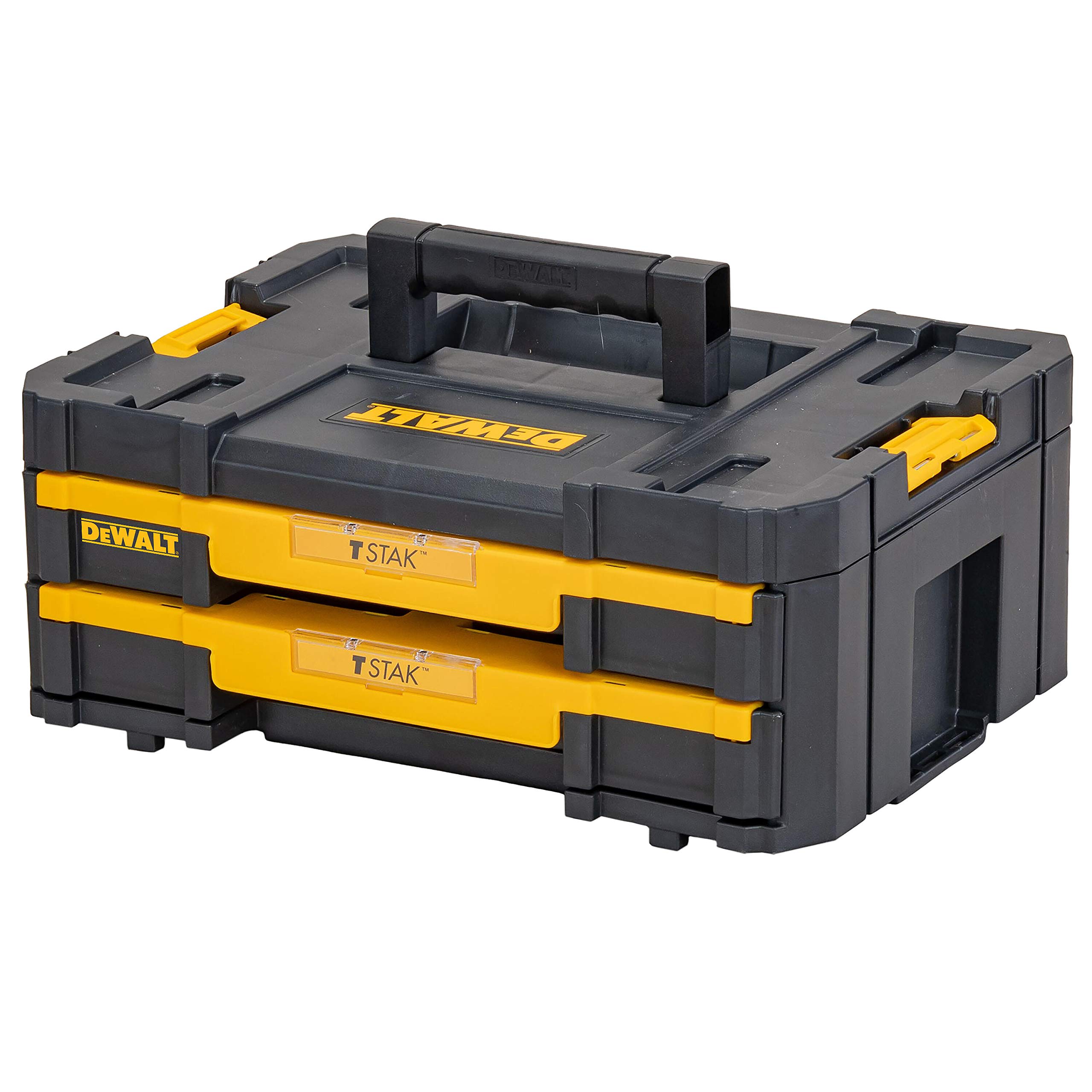 DeWalt DWST1-70706 T-Stak IV Tool Storage Box with 2-Shallow Drawers, Yellow/Black, 44 x 31.4 17.6 cm