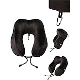 Members Only Black Neck Pillow for Traveling - Travel Pillow for Airplanes, Cars, Trains - Plane Travel Essentials