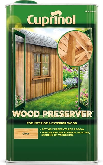 Cuprinol Wood Preserver Clear 5L BP - Clear, Preserver for Interior/Exterior