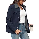 YUCOLEN Corduroy Jacket for Women Sherpa Fleece Lined Jacket Button Down Shacket Warm Winter Western Coat 2026 Trendy