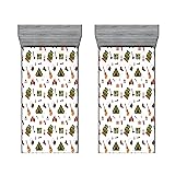 Ambesonne Camping 2 Pack Fitted Sheet, Campfire