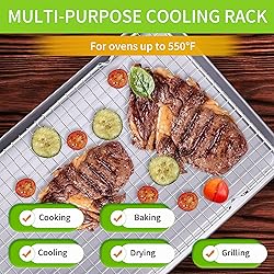 UOUYOO Cooling Rack for Baking, Set of 2 Stainless