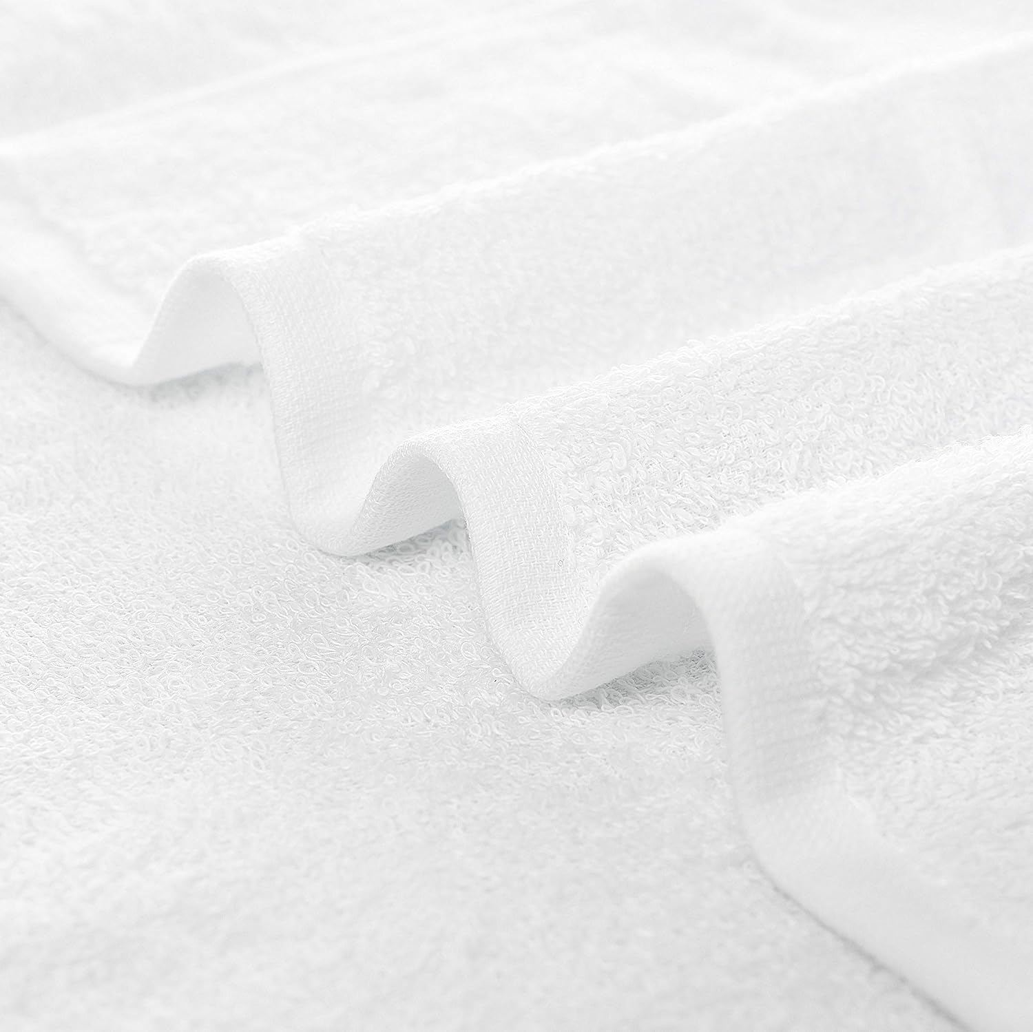 Basics White Cleaning Cloth Towels 12 Pack Cotton Washing Dishes Towel: Kitchen & Dining