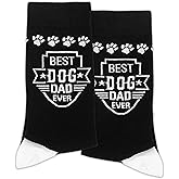 XZMBQ ‘Best Dog Dad Ever’ Novelty Socks Gifts for Men Dog Dad, Dog Lovers Men, Favors for Birthday, Christmas, etc.(030)