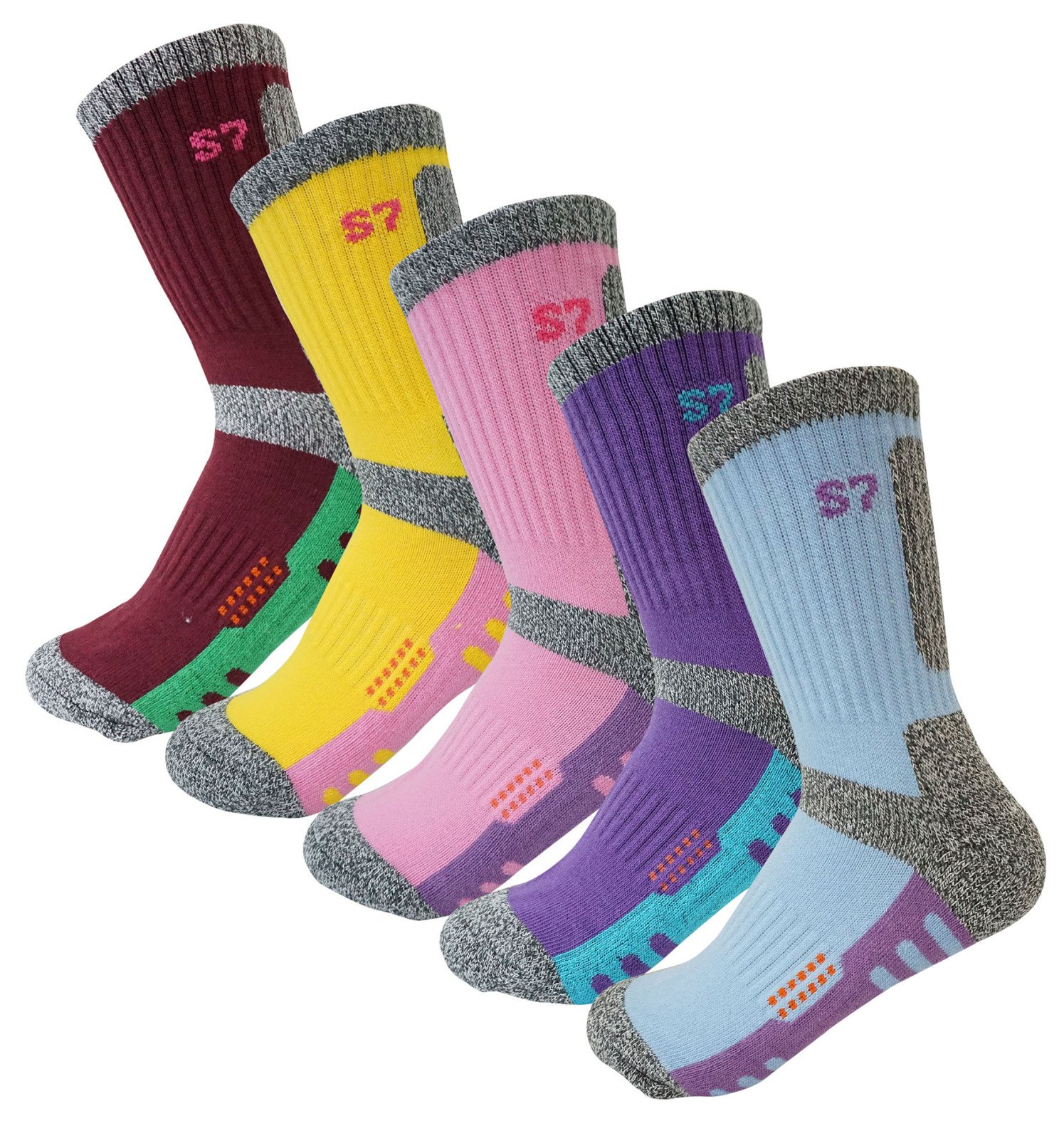 SEOULSTORY7 5Pack Women's Climbing Bio DryCool Mid Cushion Hiking