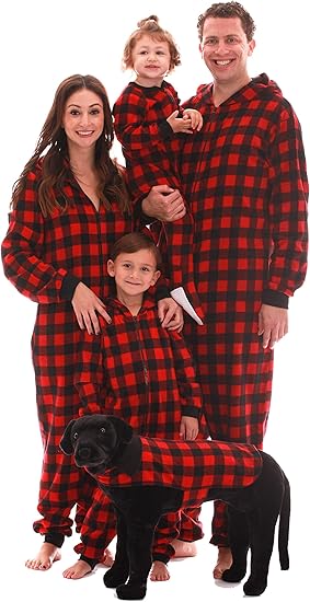 Followme Matching Adult Onesie For Family Couples Dog And Owner Buffalo Plaid At Amazon Women S Clothing Store