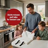 ASPIRE UK Fire Blanket 1M x 1M Fibreglass Fire Suppression for Kitchen Home view 4