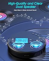 GREADIO Portable CD Player Bluetooth FM Transmitter Rechargeable Battery view 6