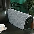 Hittun Sofa Arm Cover,Non Slip Couch Arm Cover Washable Recliner Chair Armrest Covers Protectors Set of 2 Wavy Border Armrest Covers for Sofa (18" x24", Grey)