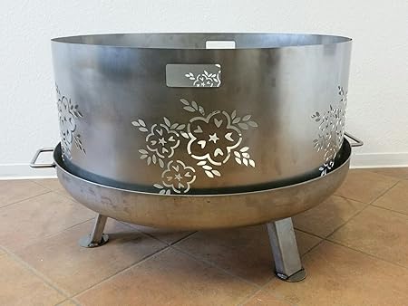 Funkenschutz Edelstahl Blume Ø 80 cm für eine Feuerschale