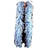 Flydreamfeathers 60 Gram, 2 yards Long Chandelle Feather Boa Great for Party, Wedding, Halloween Costume, Decoration