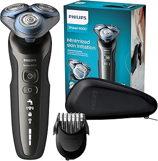 Philips S6640/44 Elektrischer Nass- und Trockenrasierer Series 6000 mit MultiPrecision-Schersystem, SmartClick-Bartstyler