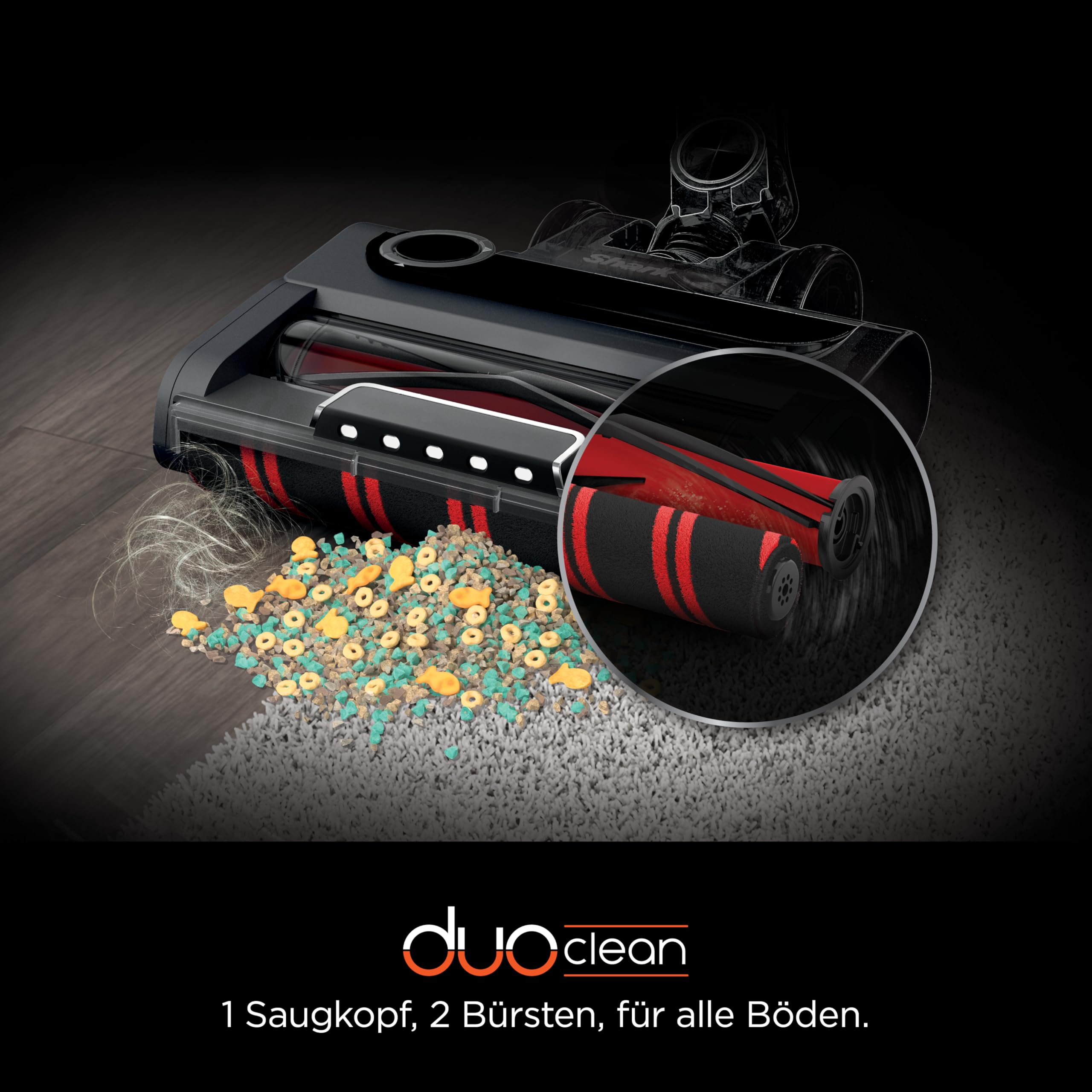 Shark Stratos Akku-Staubsauger freistehend, bis 60 Min. Laufzeit, kabellos, beutellos, für Tierhaare, Allergiker, Teppich und Hartböden, mit Auto-Kit und Knickgelenk-Rohr, grau/roségold, IZ400EUTBK 5