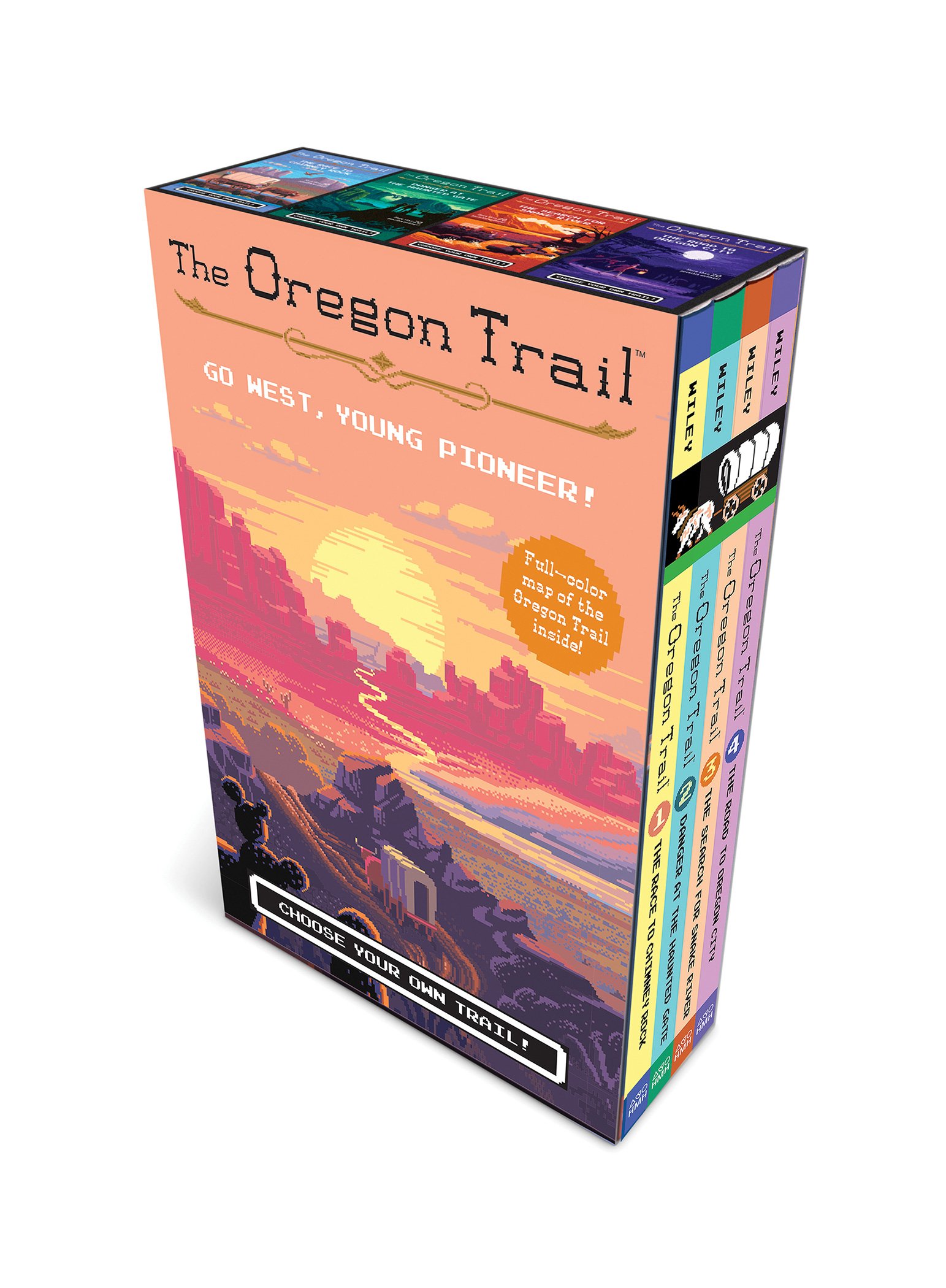 The Oregon Trail Paperback Boxed Set Plus Poster Map Wiley Jesse 9781328585530 Amazon Com Books