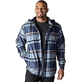 Carhartt Mens Rugged Flex Relaxed Fit Flannel Fleece Lined Hooded Shirt Jac