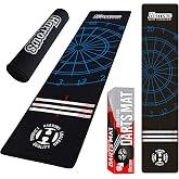 Harrows Nylon Darts Mat with Oche | Floor Protection I Non Slip Floor Mat I Professional Darts Mat Rubber Backing I Tournament Specification